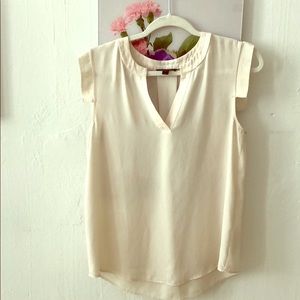 Chic ivory J Crew work blouse